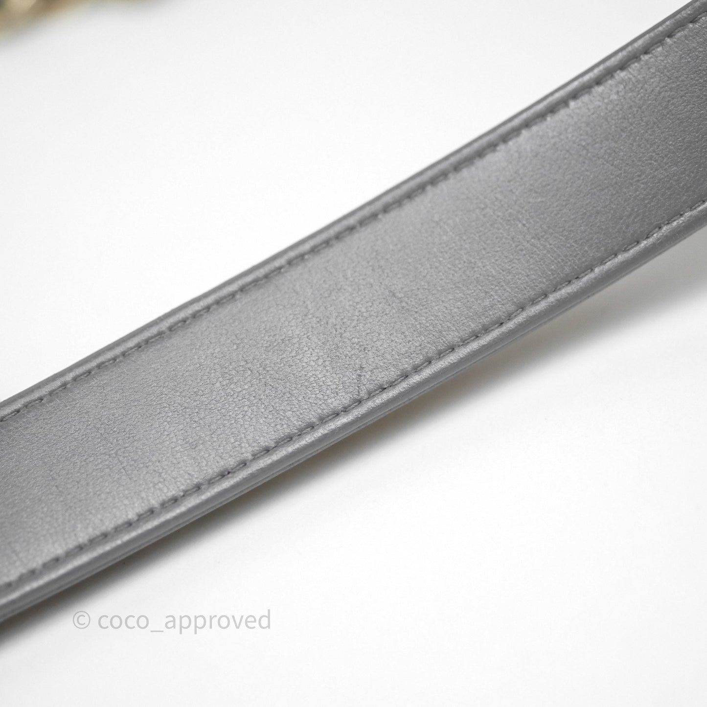 Chanel 19 Wallet on Chain WOC Grey Lambskin Mixed Hardware