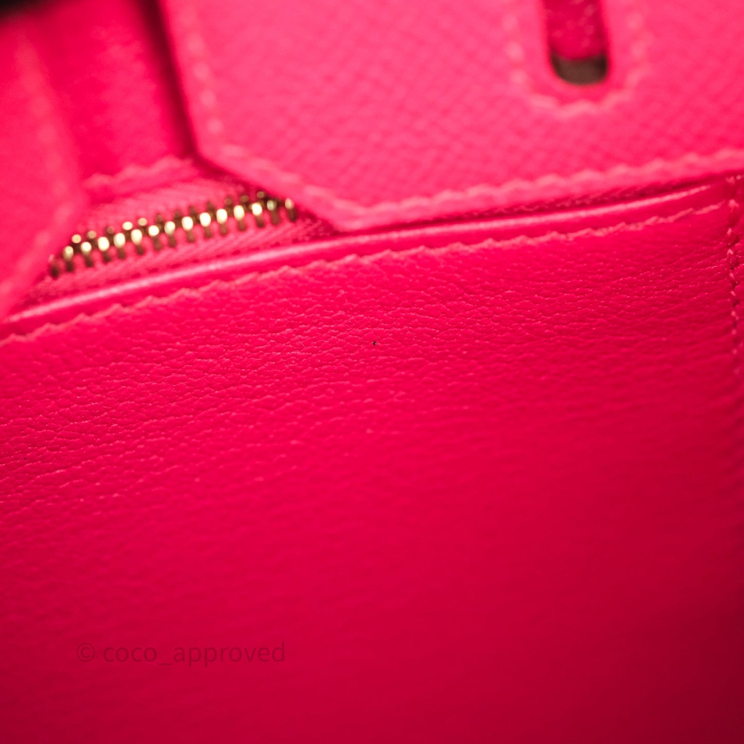 Hermès Birkin Retourne 30 Rose Extreme I6 Epsom Gold Hardware