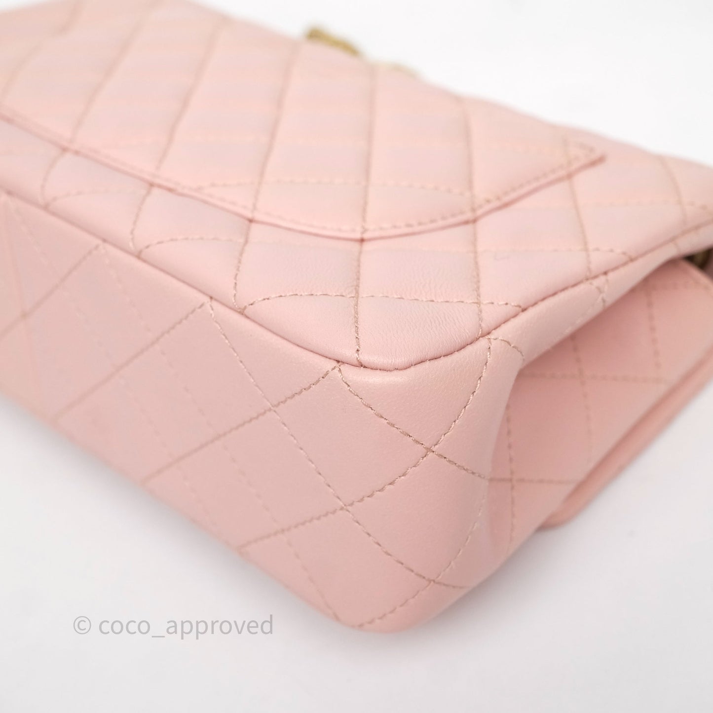 Chanel Quilted Flap Bag With Camellia Adjustable Lambskin Pink Aged Gold Hardware