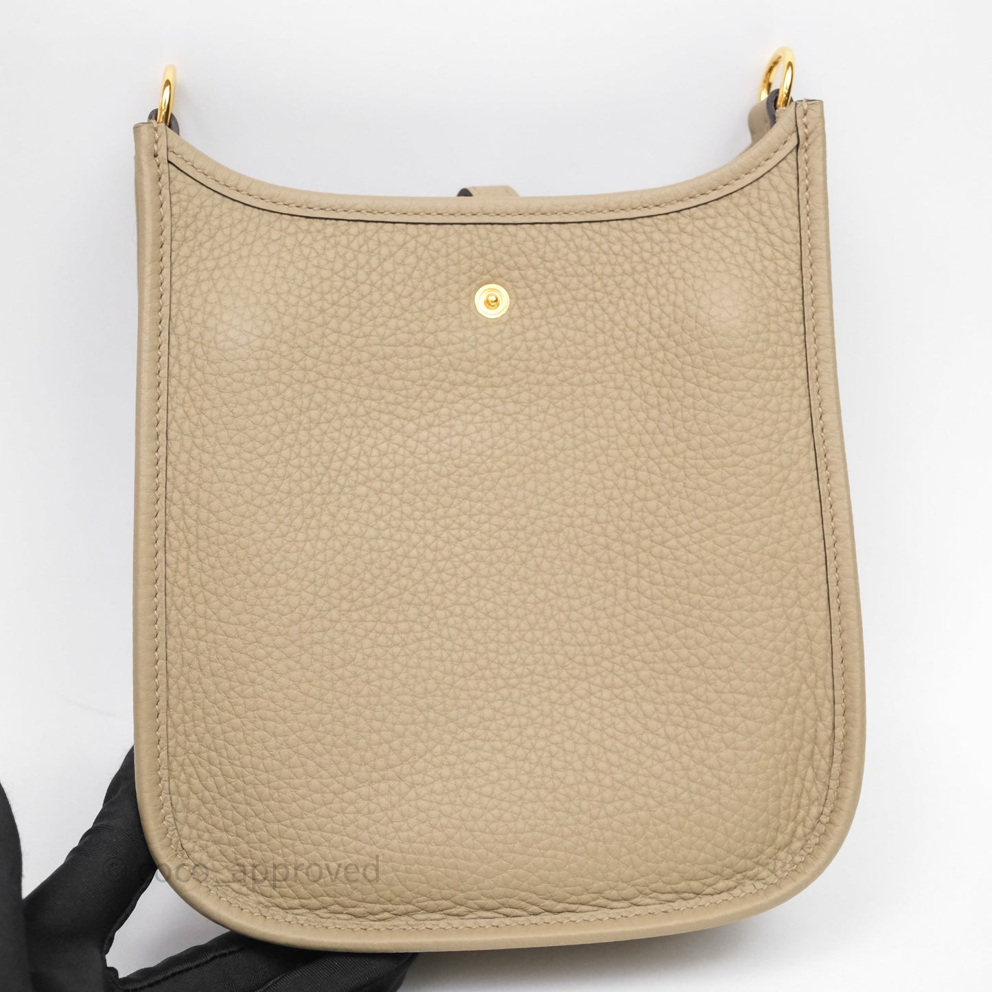 Hermès Mini Evelyne 16 Beige Marfa 8Q Clemence Gold Hardware
