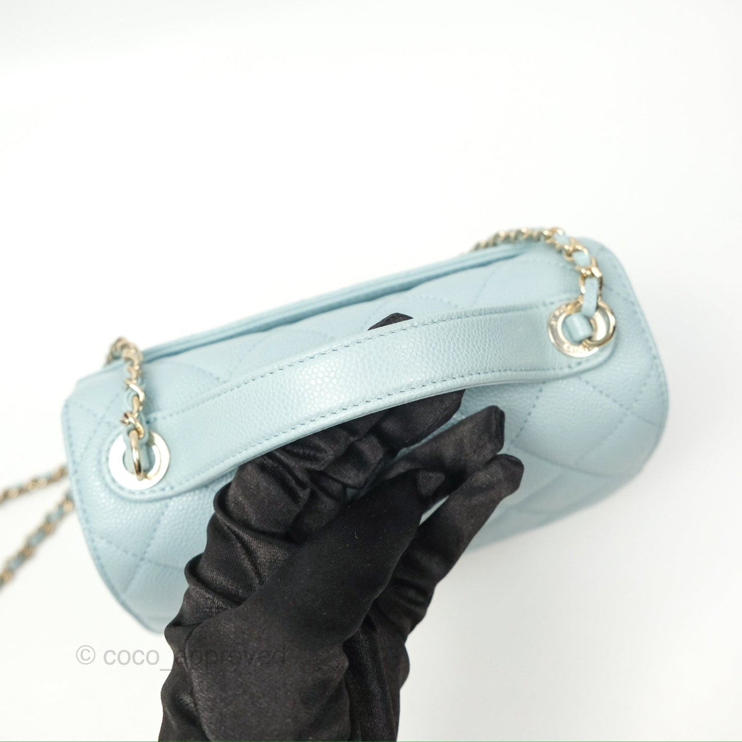 Chanel Quilted Small Business Affinity Flap Blue Caviar Gold Hardware