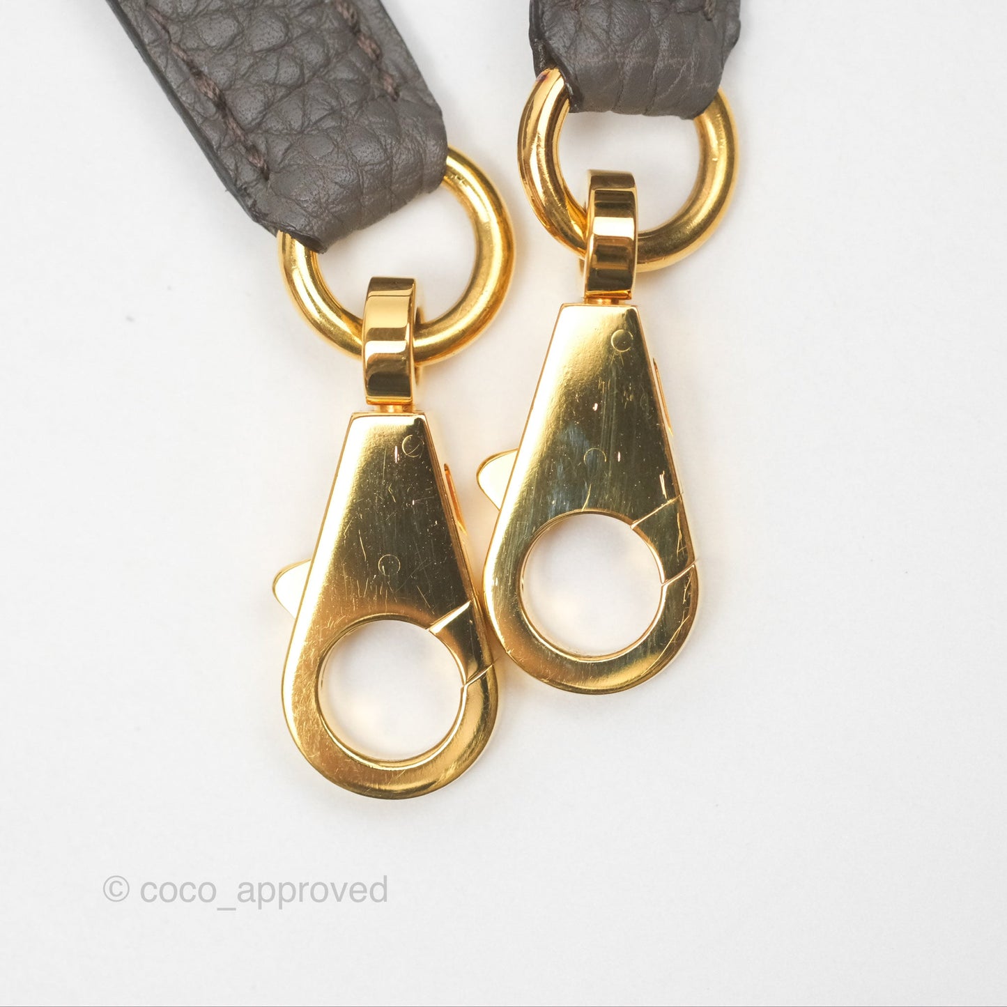 Hermès Retourne Kelly 25 Gris Etain 8F Togo Gold Hardware