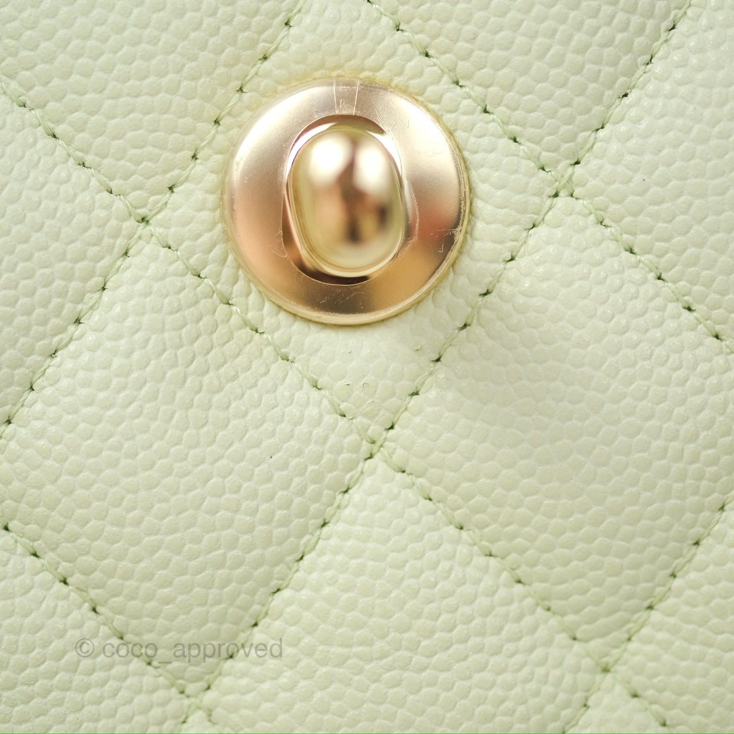 Chanel Small Quilted Classic Flap Mint Green Caviar Gold Hardware 22C