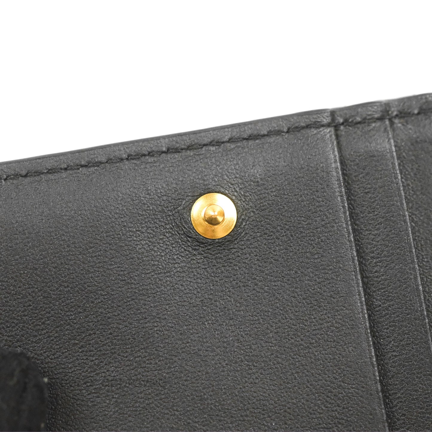 Dior Caro Scarlet Zipped Wallet Black Supple Cannage Calfskin
