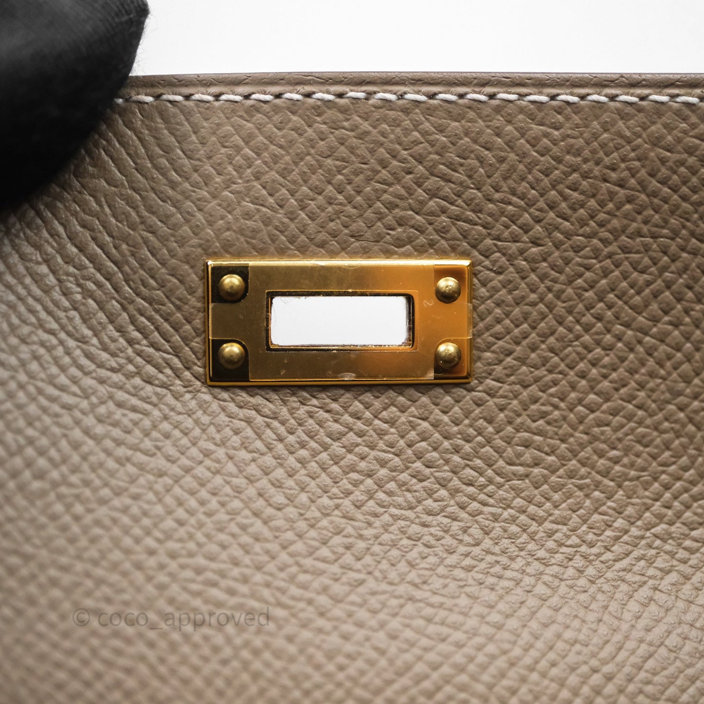 Hermes Kelly 25 Etoupe 18 Epsom Gold Hardware