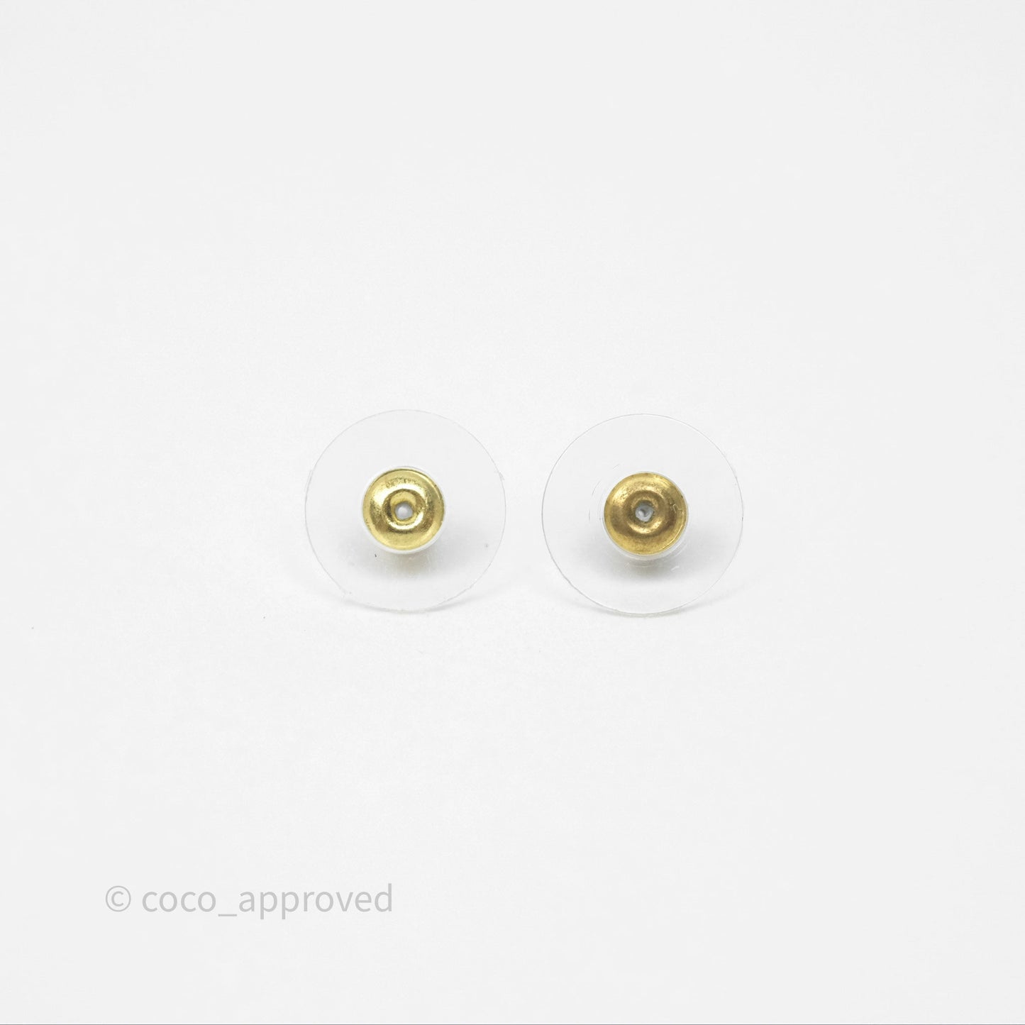 Chanel CC Crystals Chains Drop Earrings Gold Tone 21B