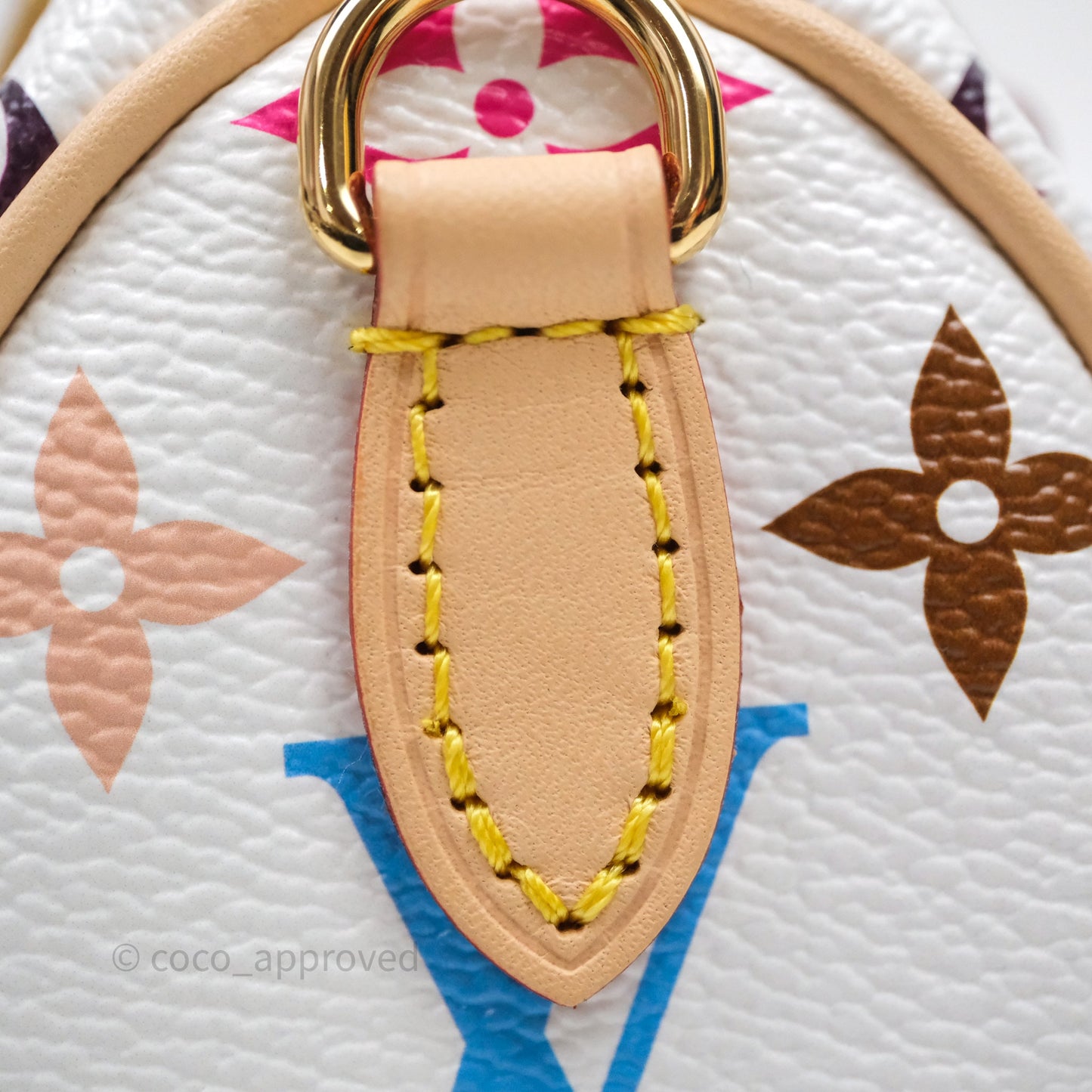 LV x TM Speedy Nano Speedy Multicolore Blanc Monogram Canvas