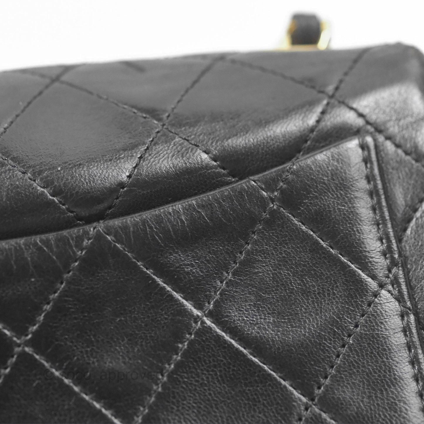 Chanel Vintage Mini Square Black Lambskin 24K Gold Hardware