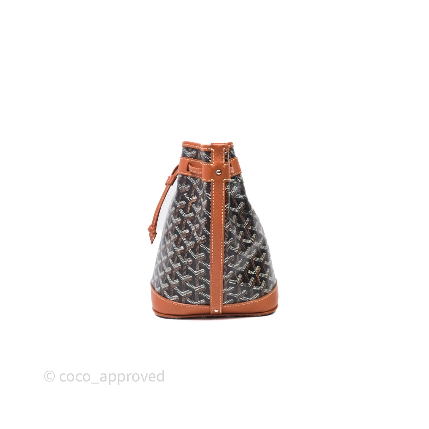 Goyard Petit Flot Bucket Bag Black & Tan Goyardine