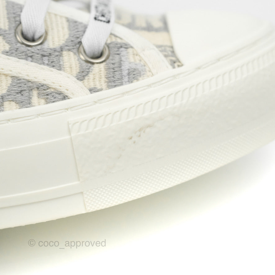 Christian Dior Walk'n' Dior Gray Dior Oblique Sneaker Size 35.5