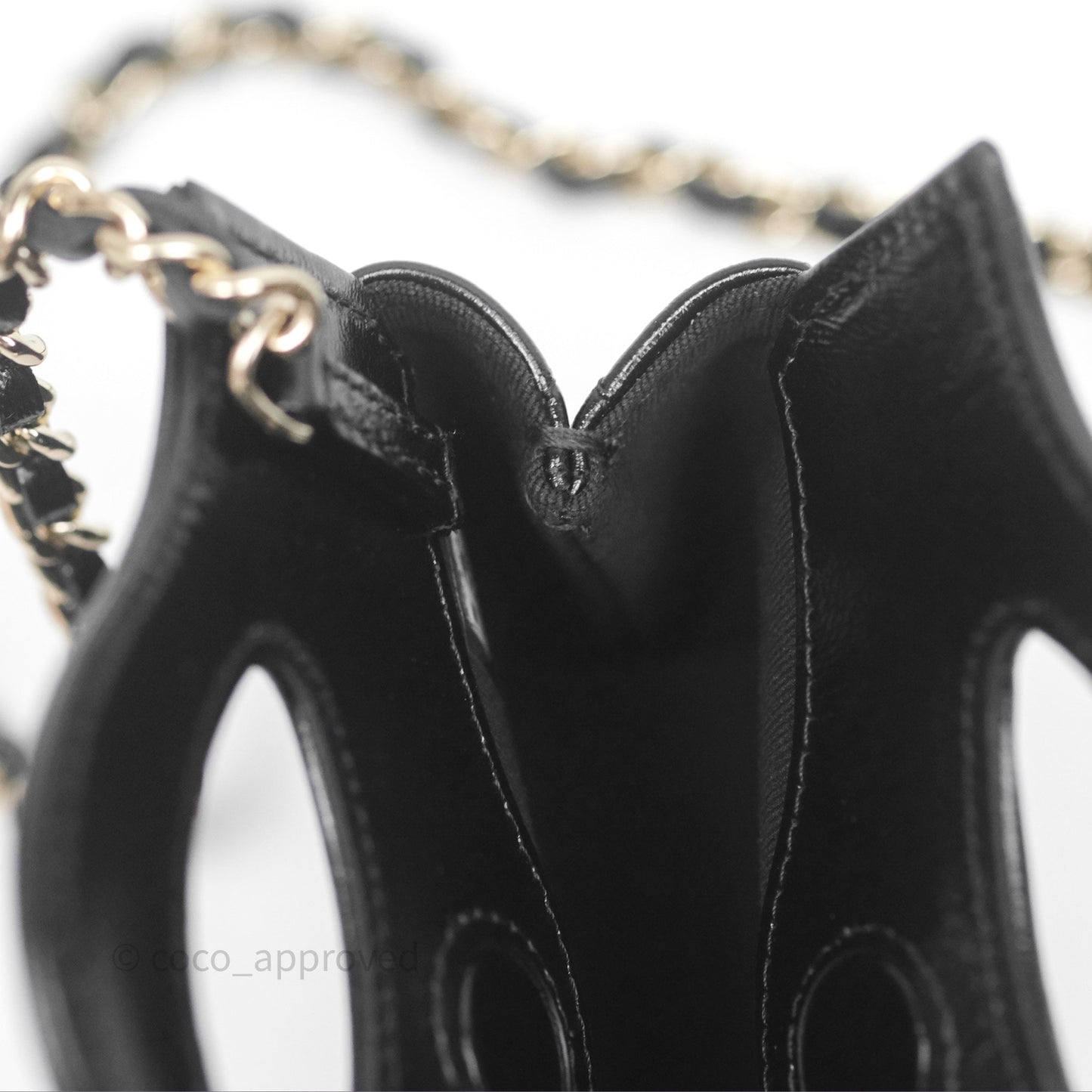 Chanel Micro 31 Clutch With Chain Black Shiny Calfskin Gold Hardware