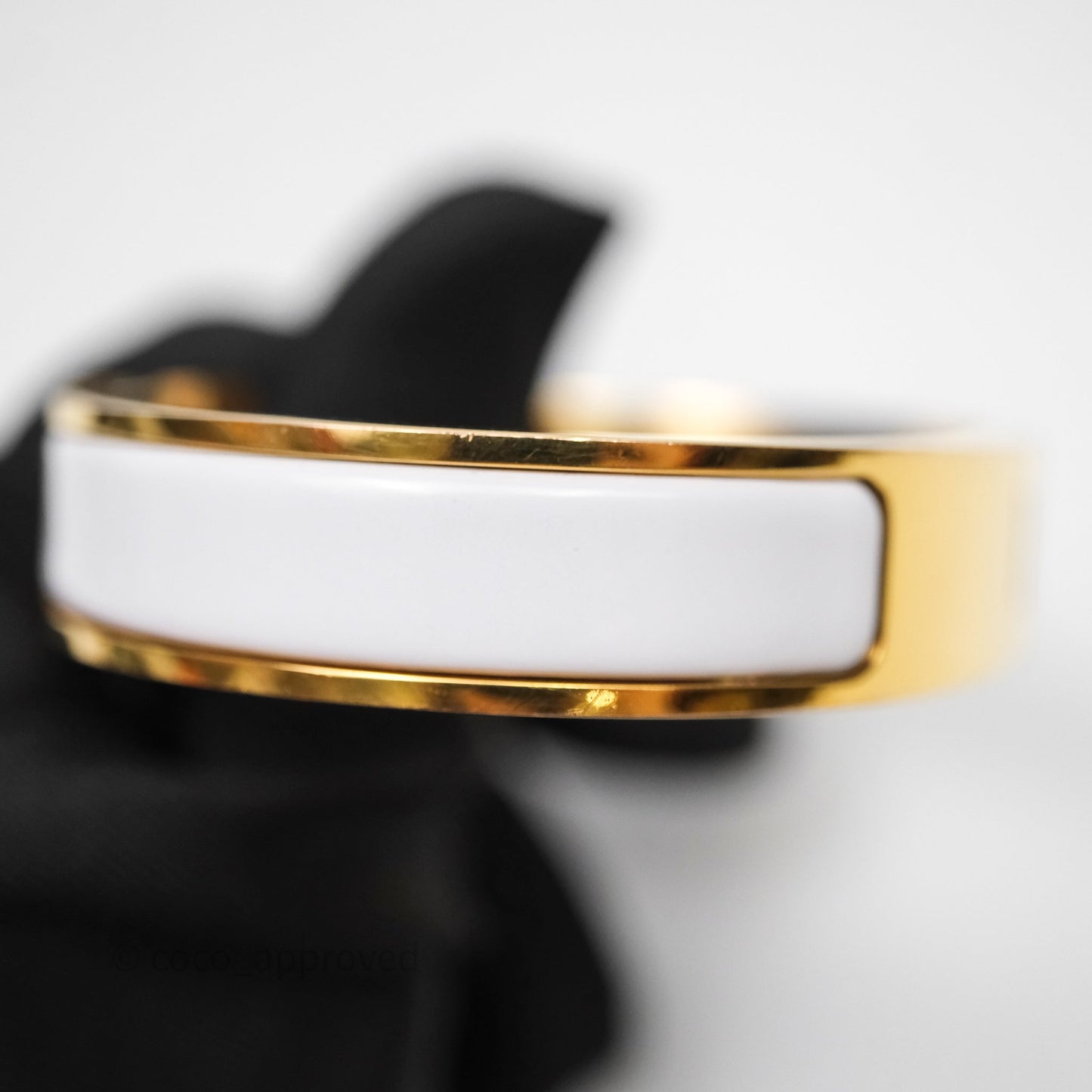 Hermès Clic H Bracelet White Gold Hardware PM