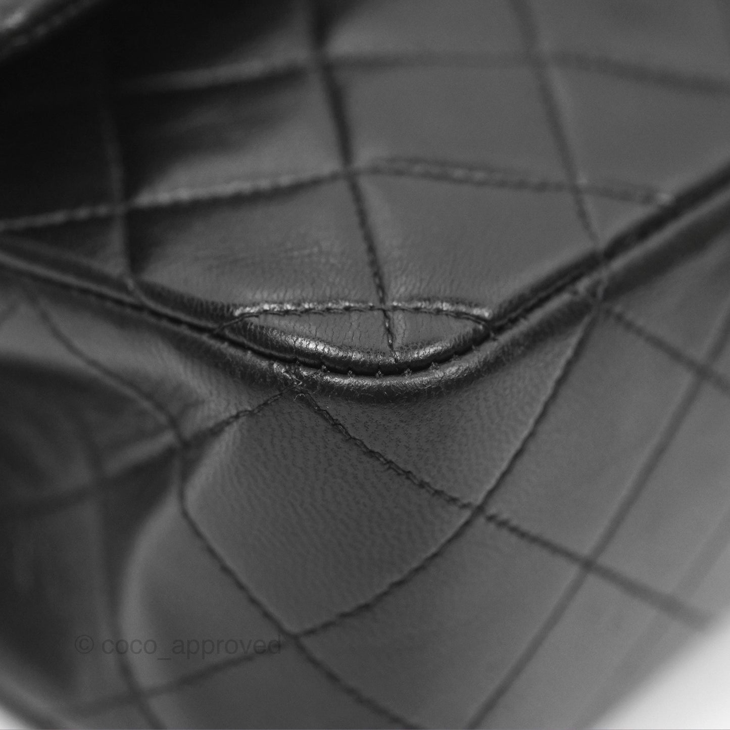 Chanel Vintage Classic Medium Flap Black Lambskin 24K Gold Hardware