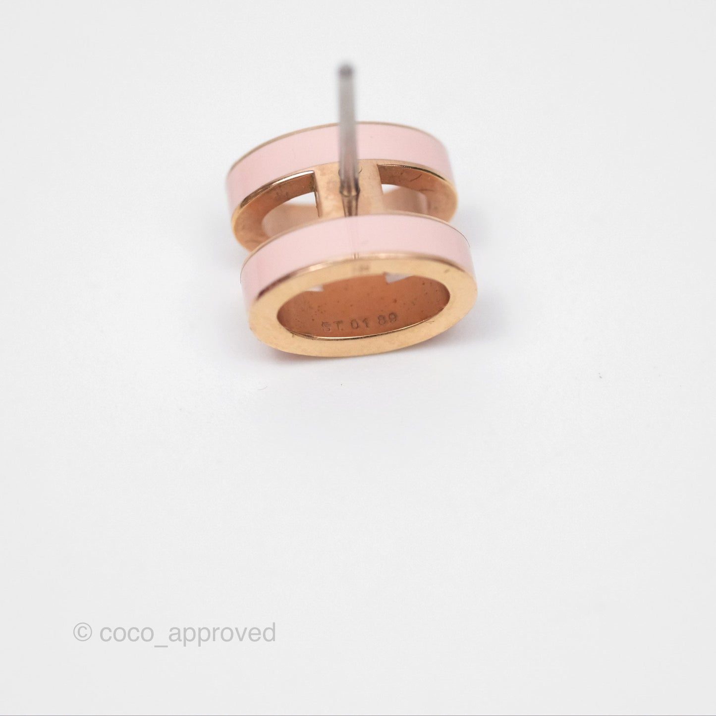 Hermès Pop H Earrings Rose Dragee 5U Rose Gold Hardware