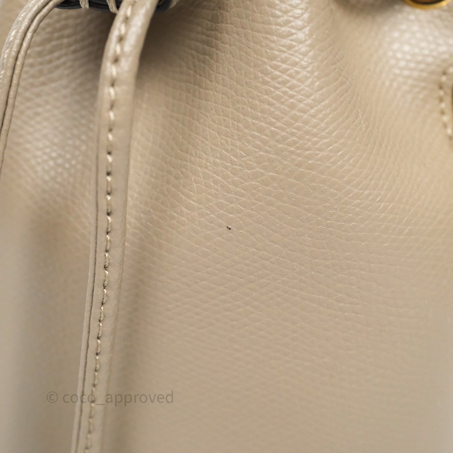 Fendi Mini Mon Tresor Bucket Bag Tortora Grained Calfskin