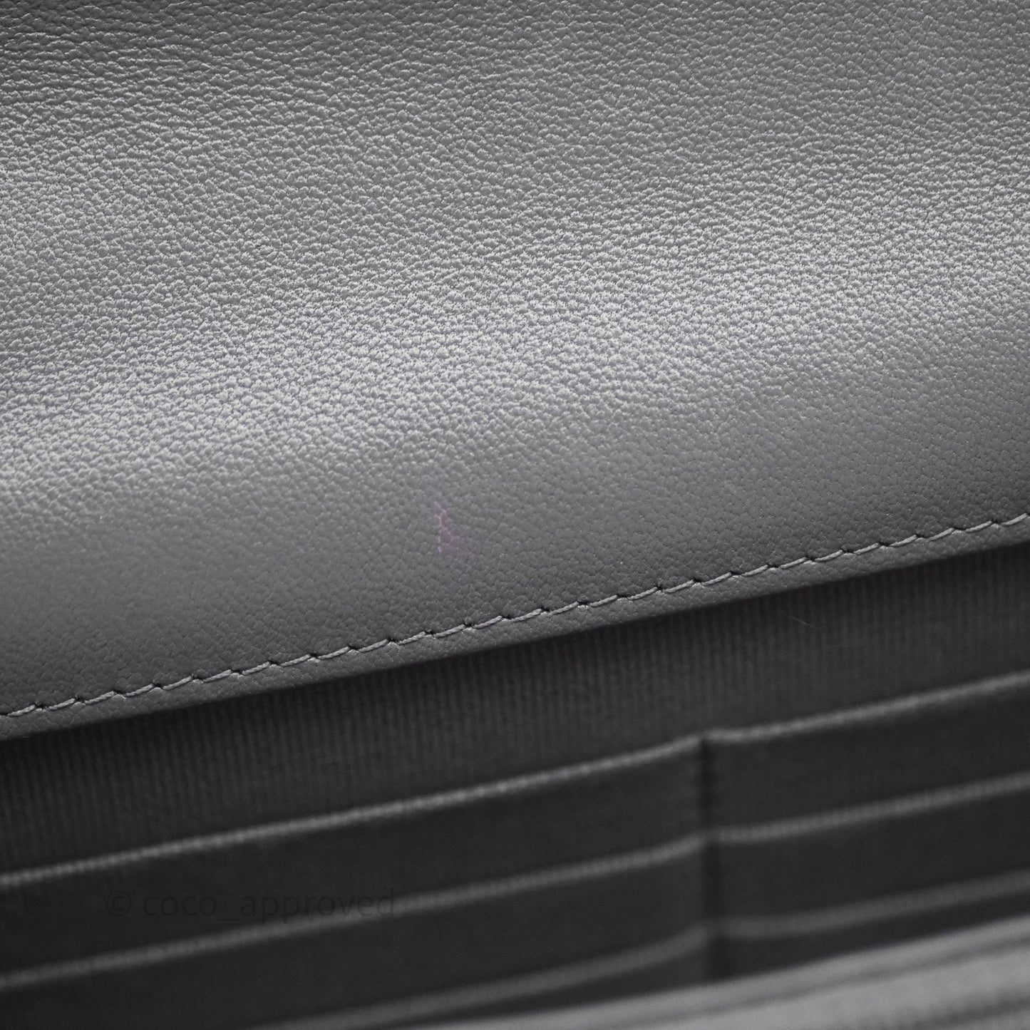 Chanel 19 Wallet on Chain WOC Grey Lambskin Mixed Hardware