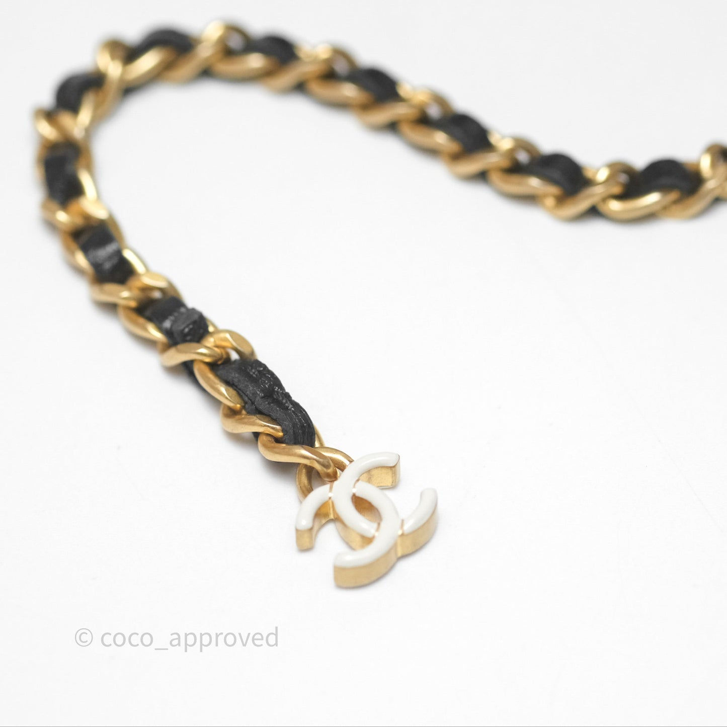Chanel Vanity with Enamel CC Adjustable Chain Black Lambskin Aged Gold Hardware 24A