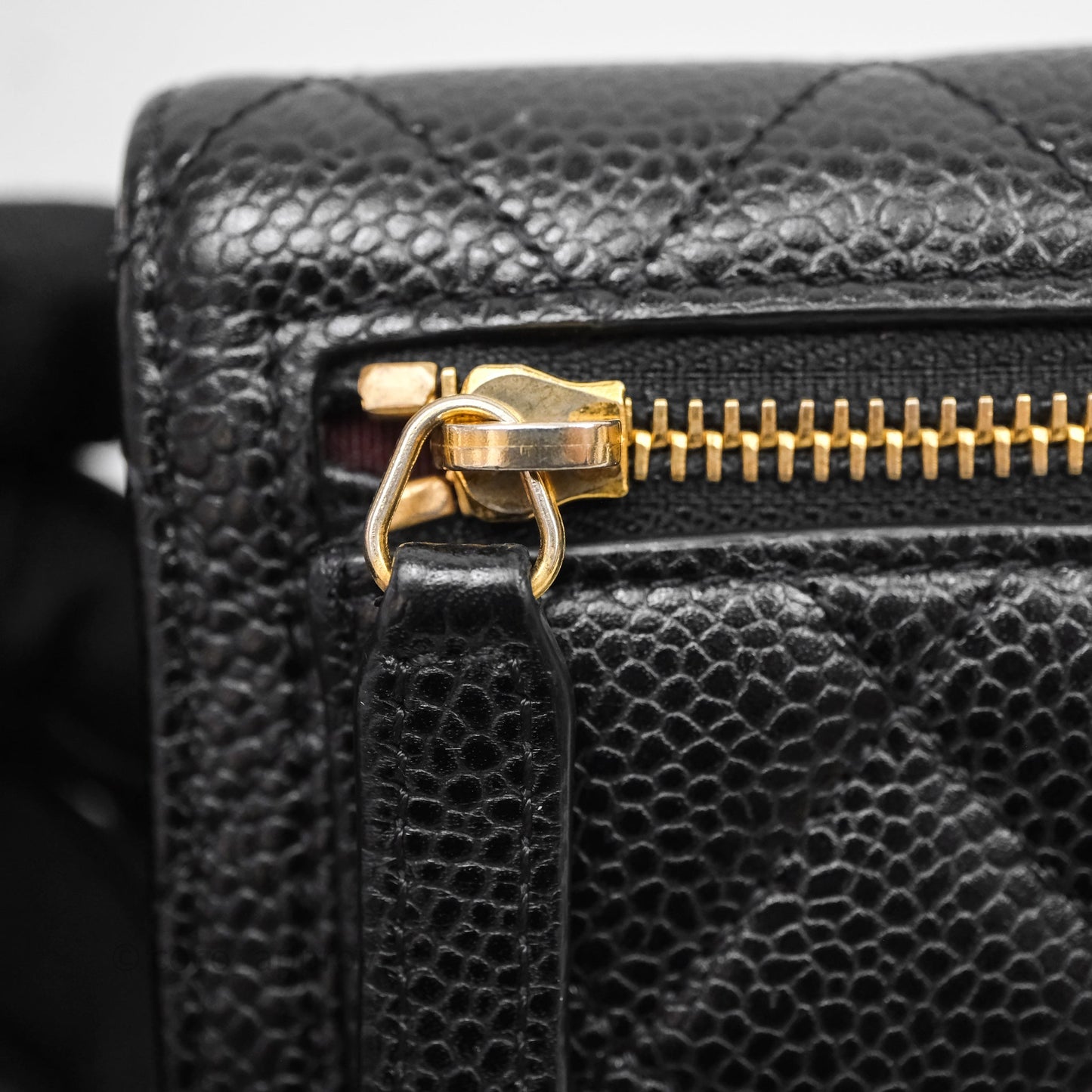 Chanel Classic Short Flap Wallet Black Caviar Gold Hardware