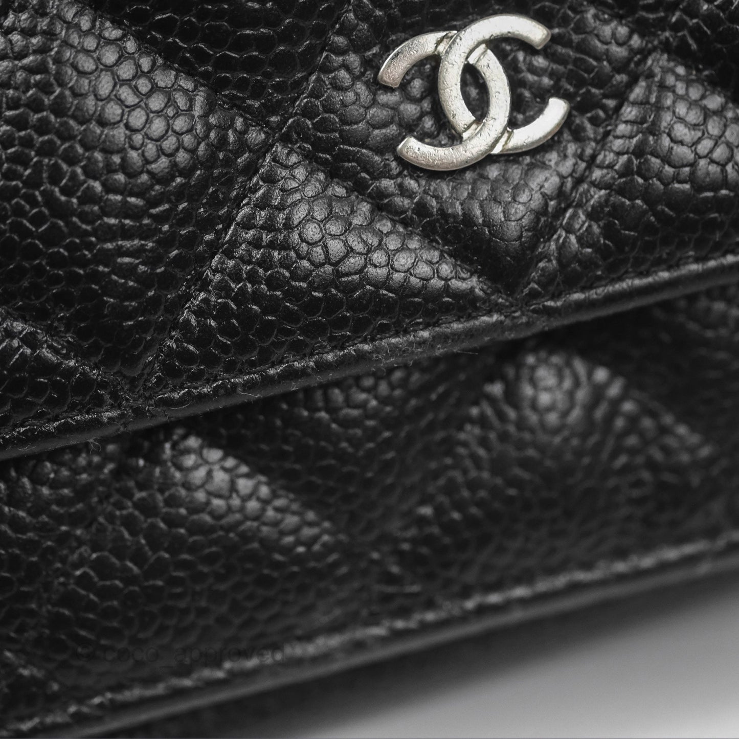 Chanel Quilted Classic WOC Black Caviar Silver Hardware