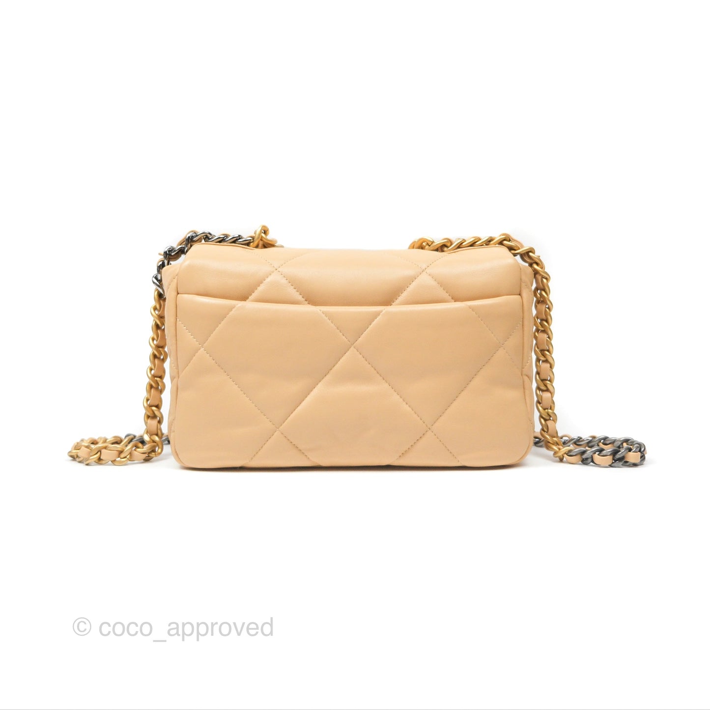 Chanel 19 Small Beige Mixed Hardware 22C
