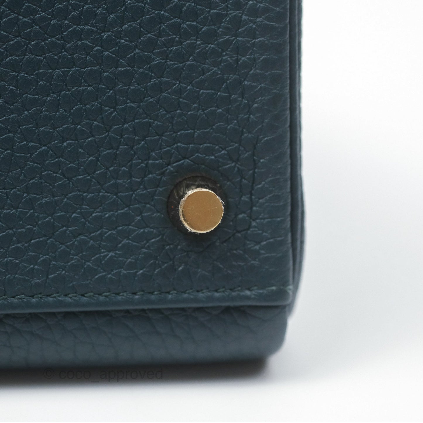 Hermès Kelly 28 Retourne Dark Green Clemence Gold Hardware