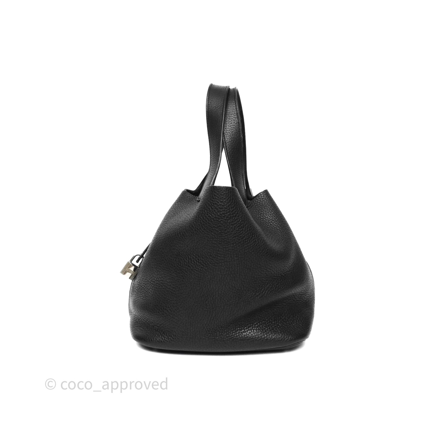 Hermès Picotin 22 Black Noir 89 Clemence Palladium Hardware