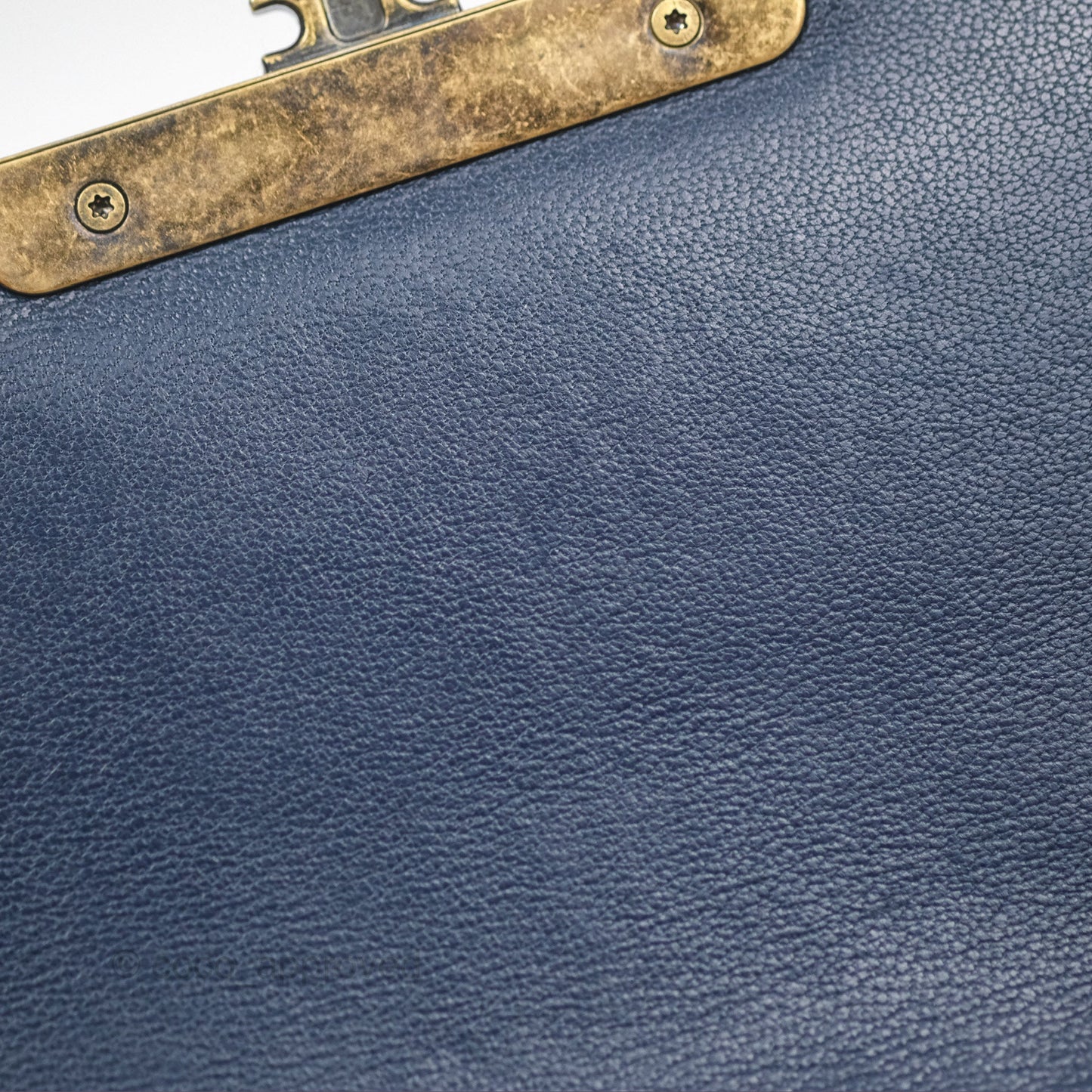 Chanel Beauty Lock Flap Bag Navy Sheepskin Aged Gold Hardware