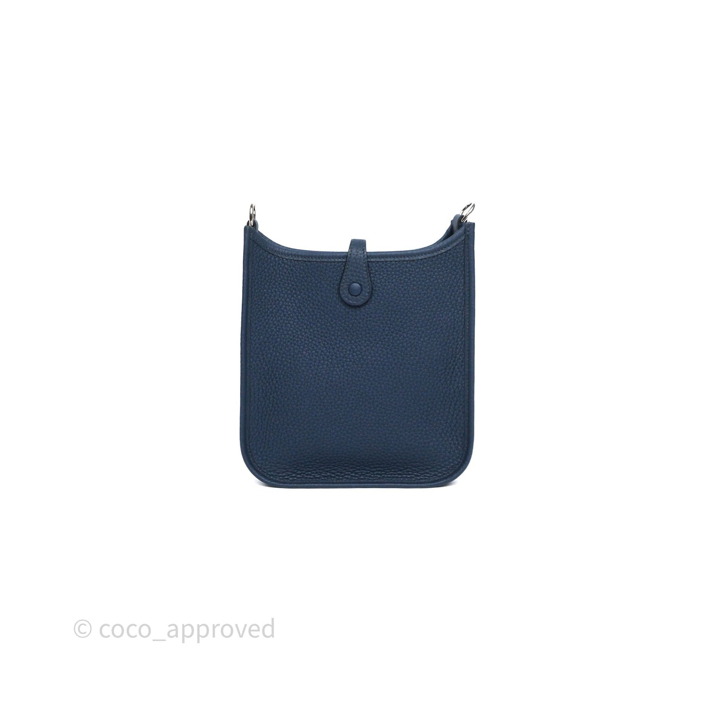 Hermès Mini Evelyne 16 7P Bleu de Prusse Clemence Palladium Hardware