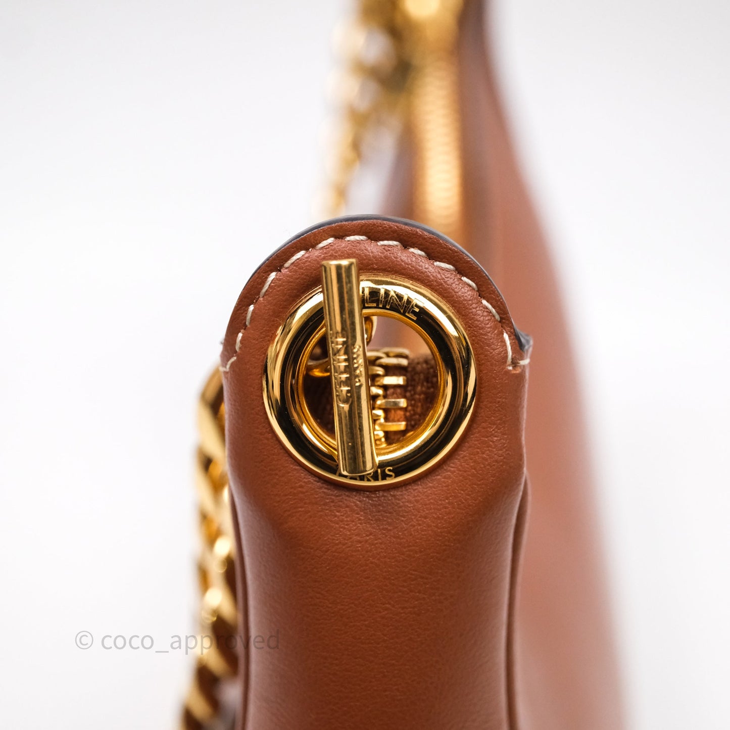 Celine Medium Ava Chain Bag Calfskin Tan