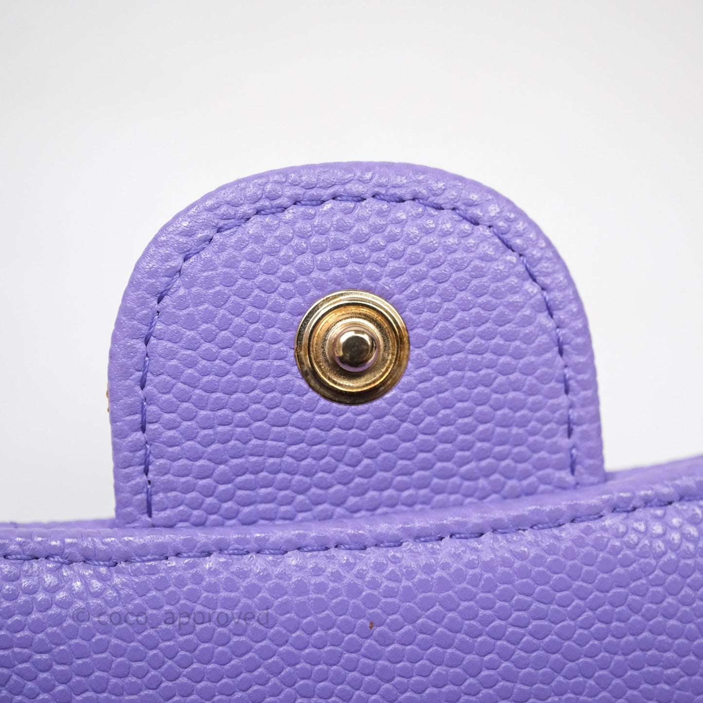 Chanel Classic Flap Wallet Purple Caviar Gold Hardware⁣ 20S