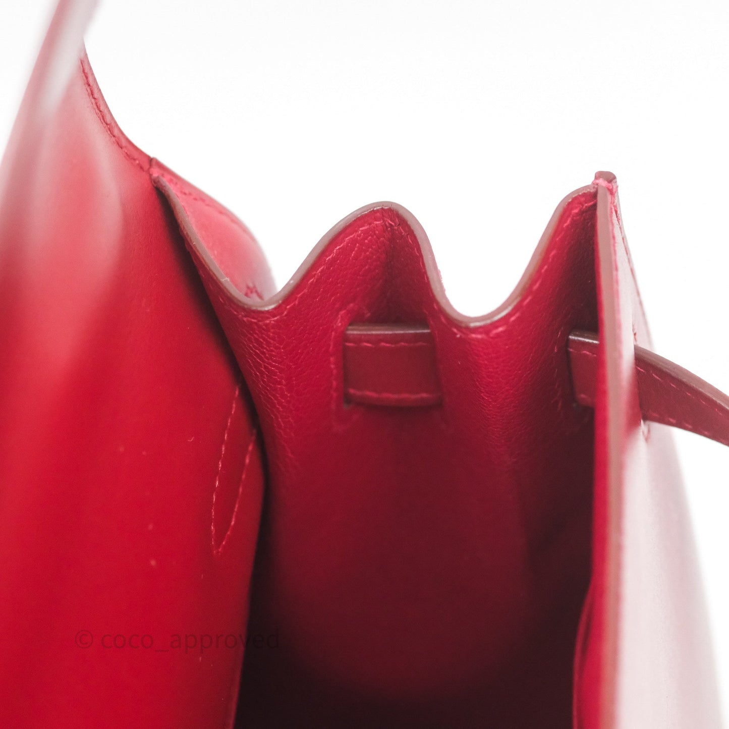 Hermès Vintage Kelly 32 Sellier Rouge Hermes 55 Box Leather Gold Hardware