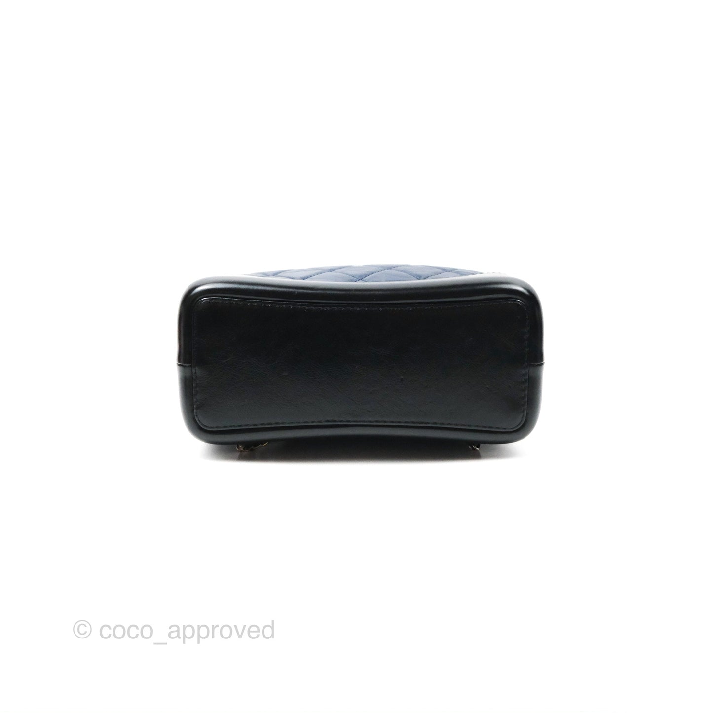 Chanel Small Gabrielle Backpack Navy Black Aged Calfskin