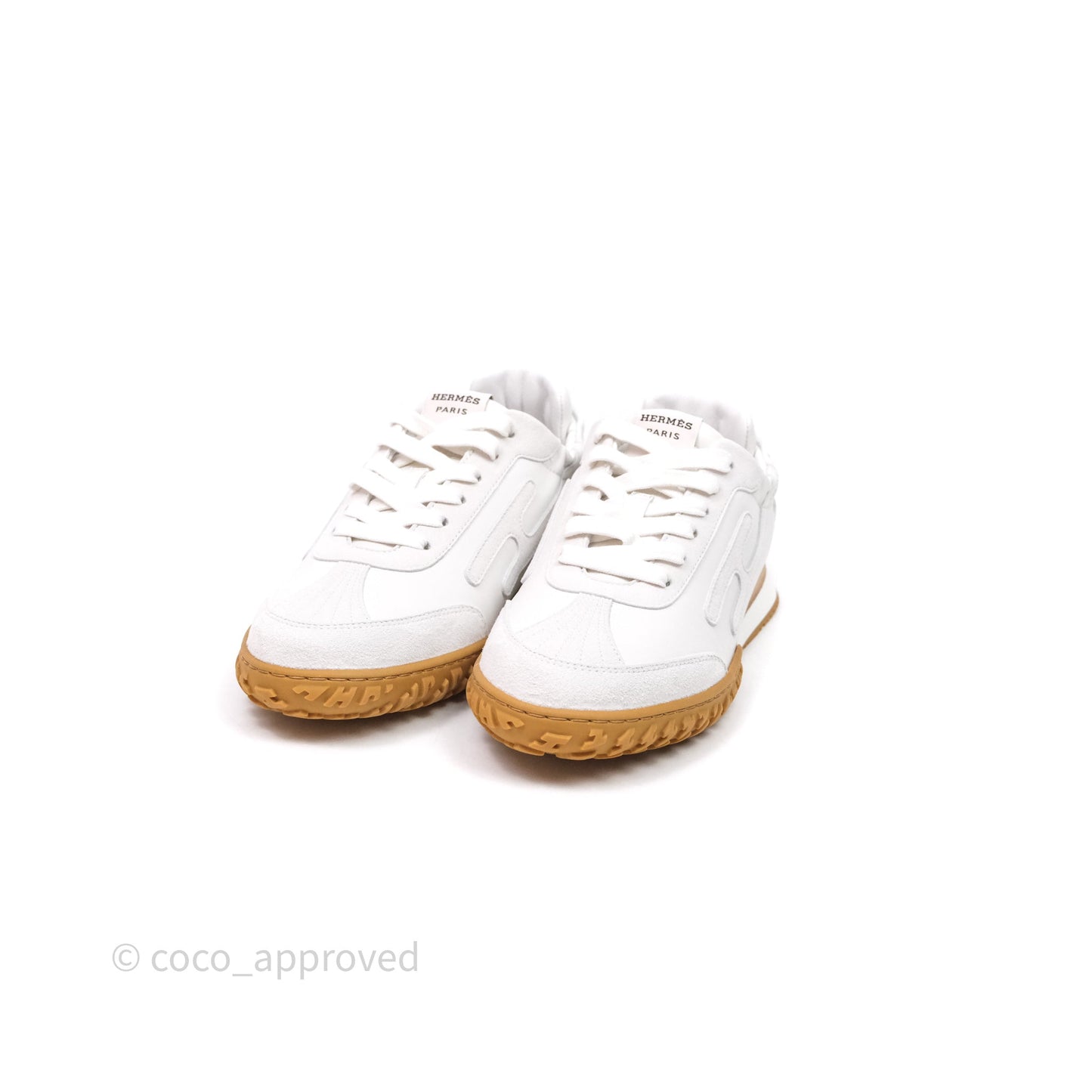 Hermès Sneaker Femme Jet Nappa/ Chevre Velours Blanc Size 37