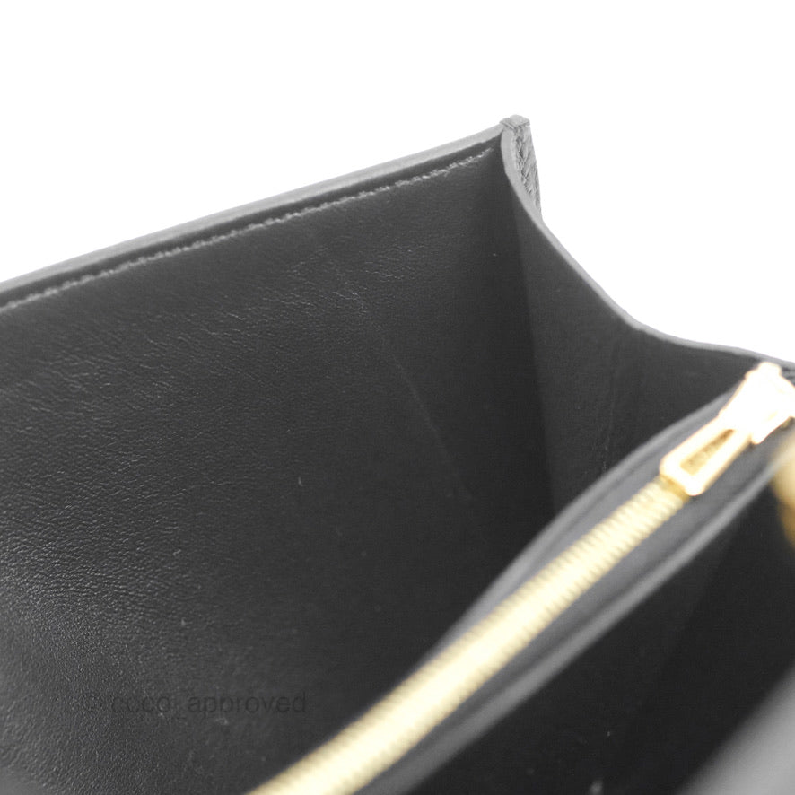 Hermès Constance Long To Go Wallet Black Epsom Gold Hardware