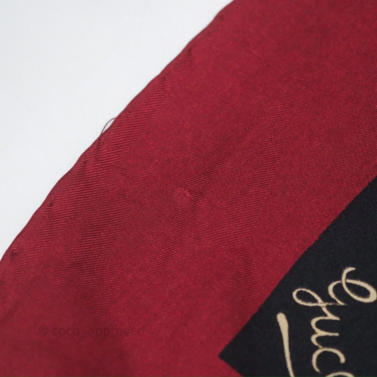 Gucci Bird Printed Scarf Seta Dark Red