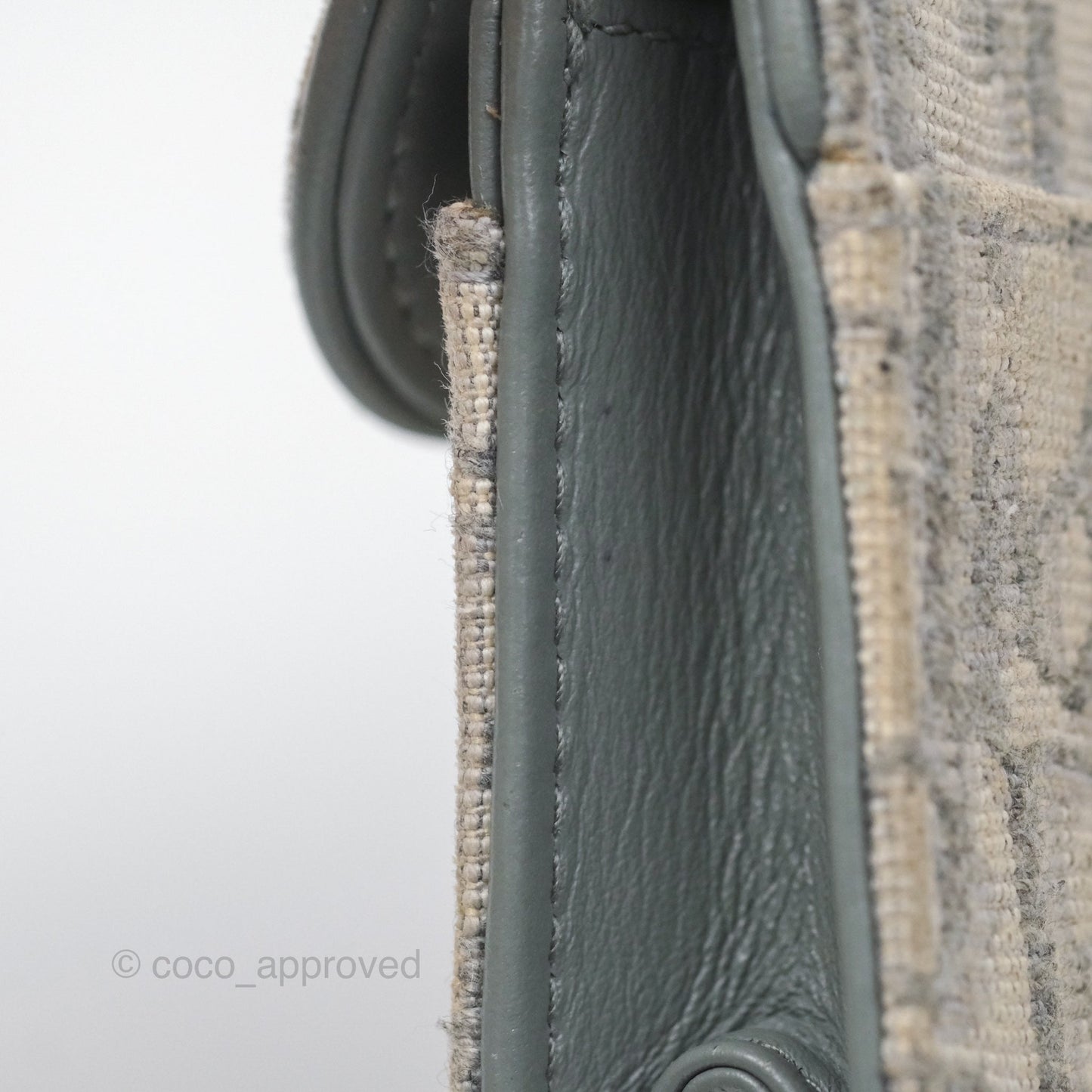 Christian Dior Saddle Bloom Card Holder Gray Dior Oblique Jacquard