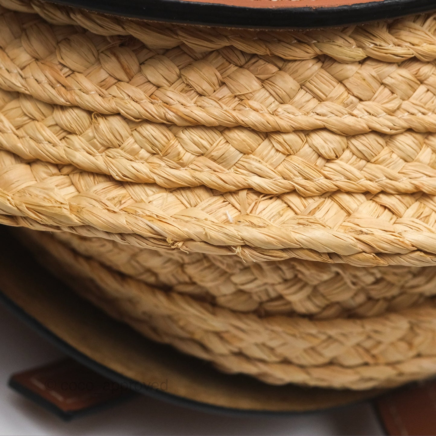 Loewe Small Raffia Gate Bag Smooth Calfskin in Tan