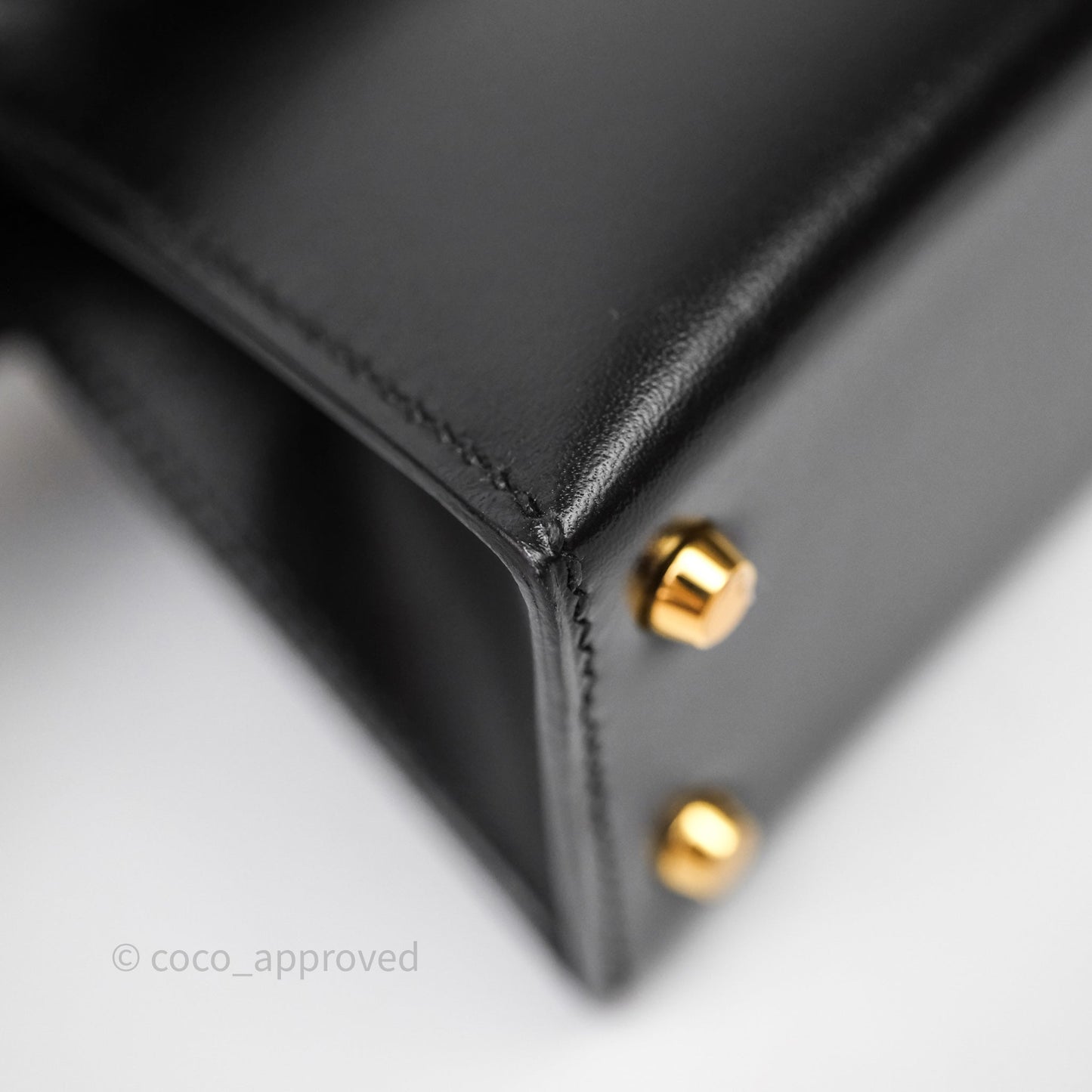 Hermès Mini Kelly II Black Noir 89 Box Leather Gold Hardware