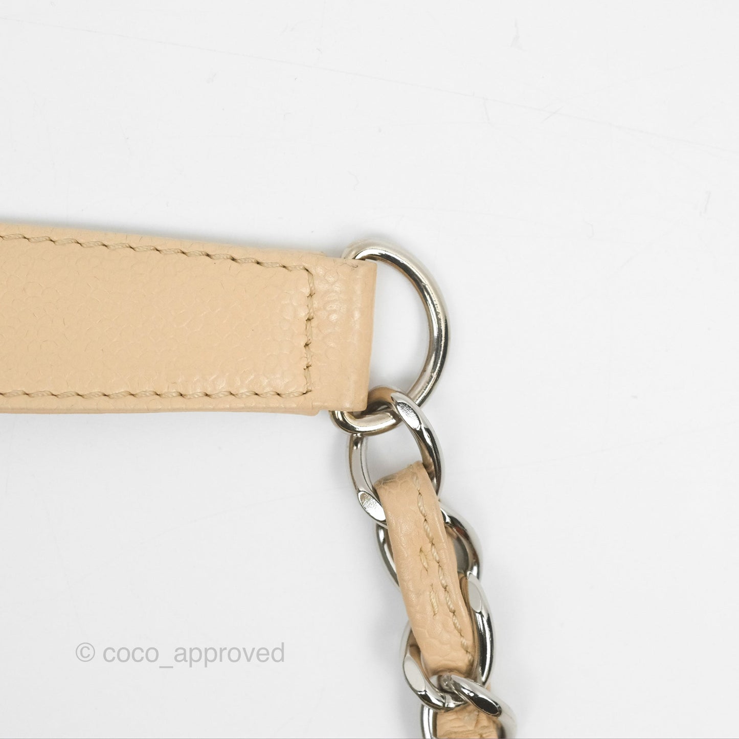 Chanel GST Beige Caviar Silver Hardware