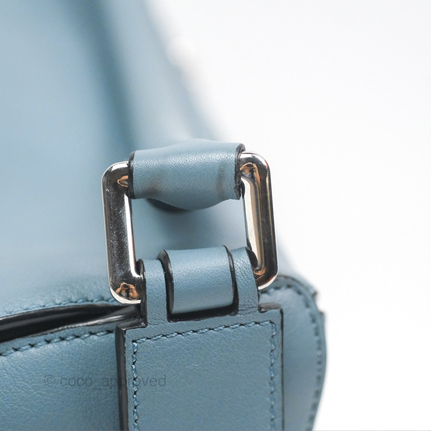 Loewe Small Puzzle Bag Stone Blue Calfskin