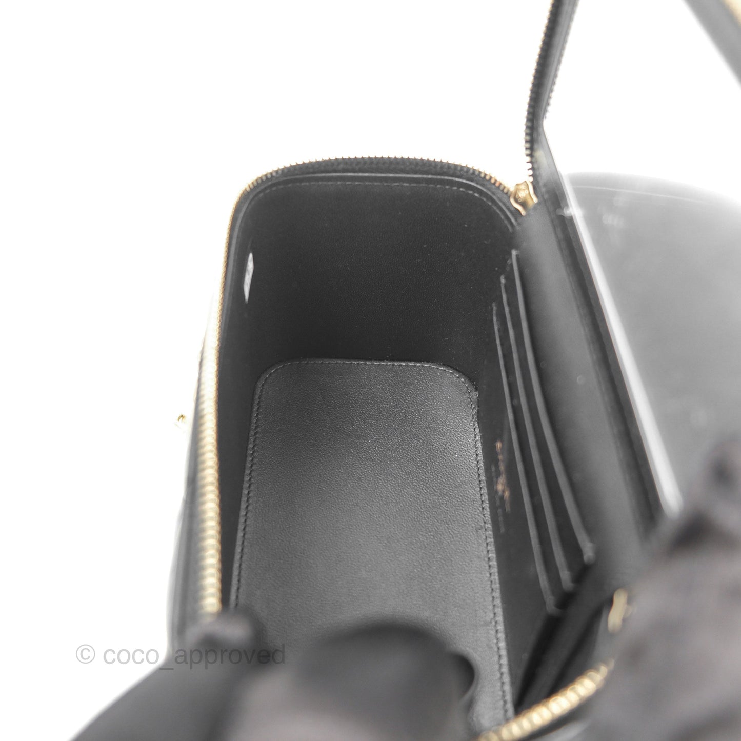 Chanel Vanity with Adjustable Chain Black Lambskin Aged Gold Hardware