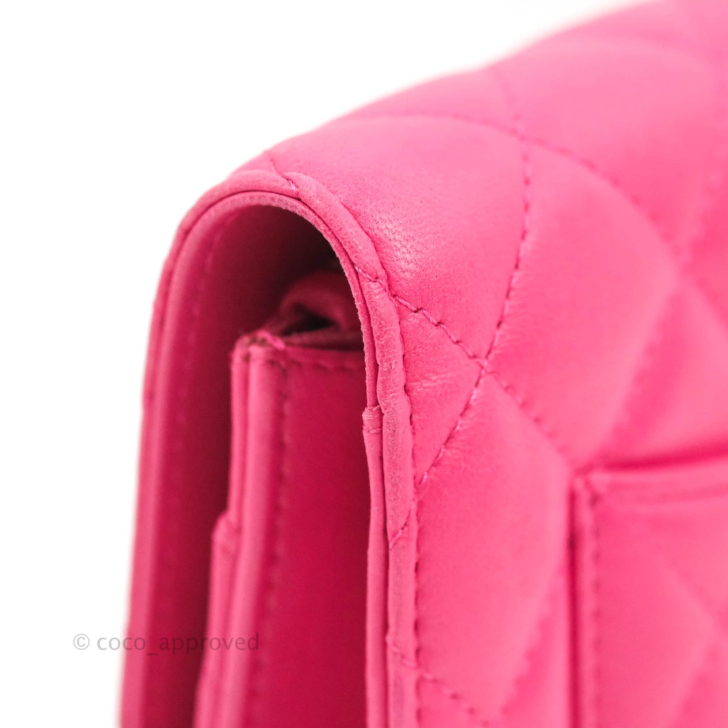 Chanel Quilted Wallet on Chain WOC Pink Lambskin Gold Hardware