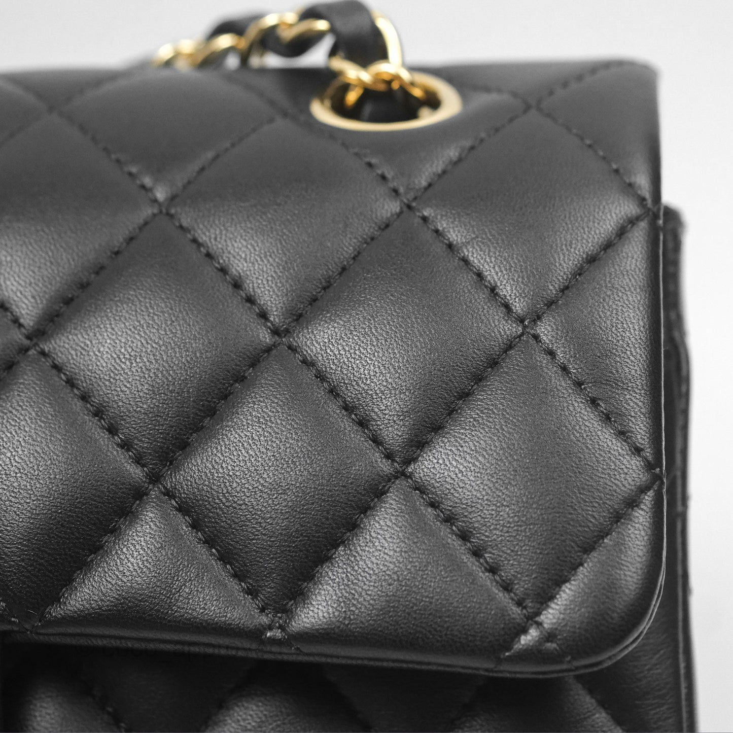 Chanel Small S/M Classic Flap Black Lambskin Gold Hardware