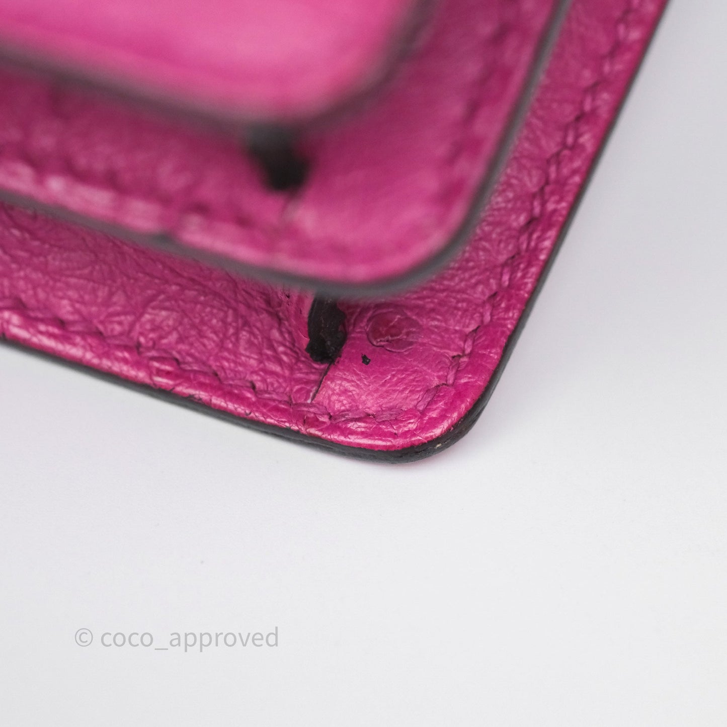 Hermès Roulis Mini 18 Rose Pourpre L3 Autruche Palladium Hardware