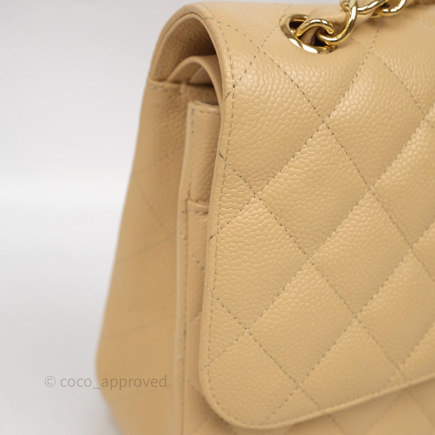 Chanel Jumbo Double Flap Beige Caviar Gold Hardware⁣⁣
