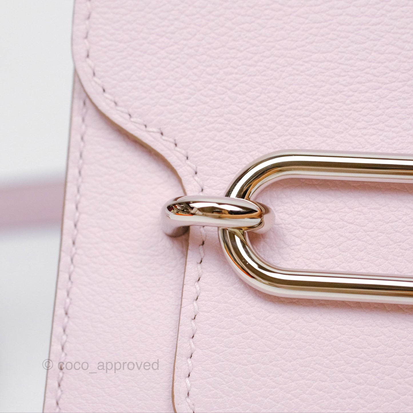 Hermès Roulis Mini 18 Mauve Pale Evercolor Palladium Hardware