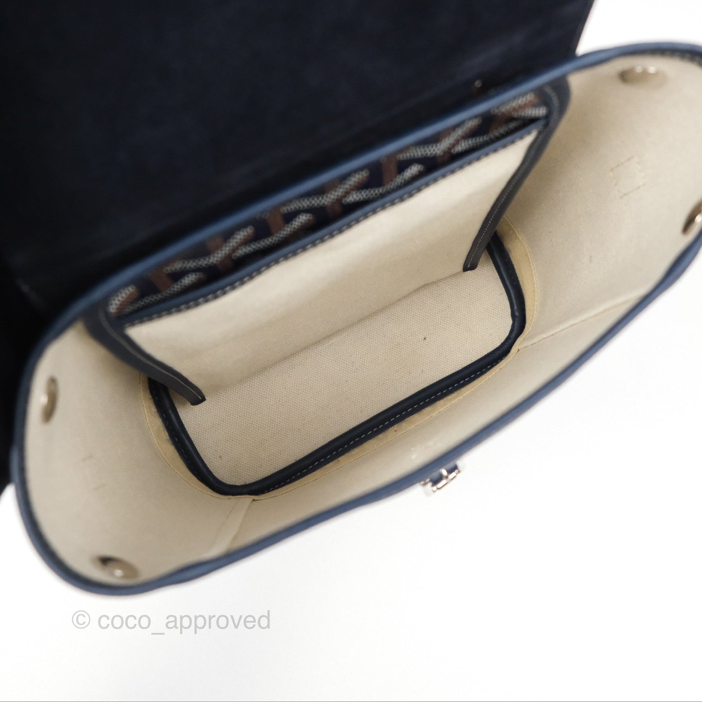 Goyard Mini Alpin Backpack Navy Blue Goyardine Calfskin