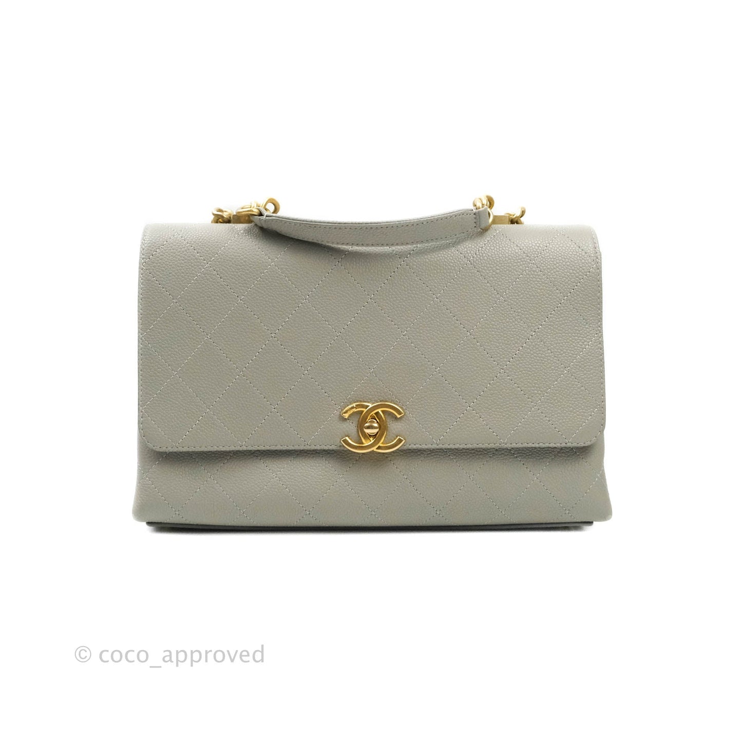 Chanel Chic Affinity Medium Grained Calfskin Grey Aged Gold Hardware