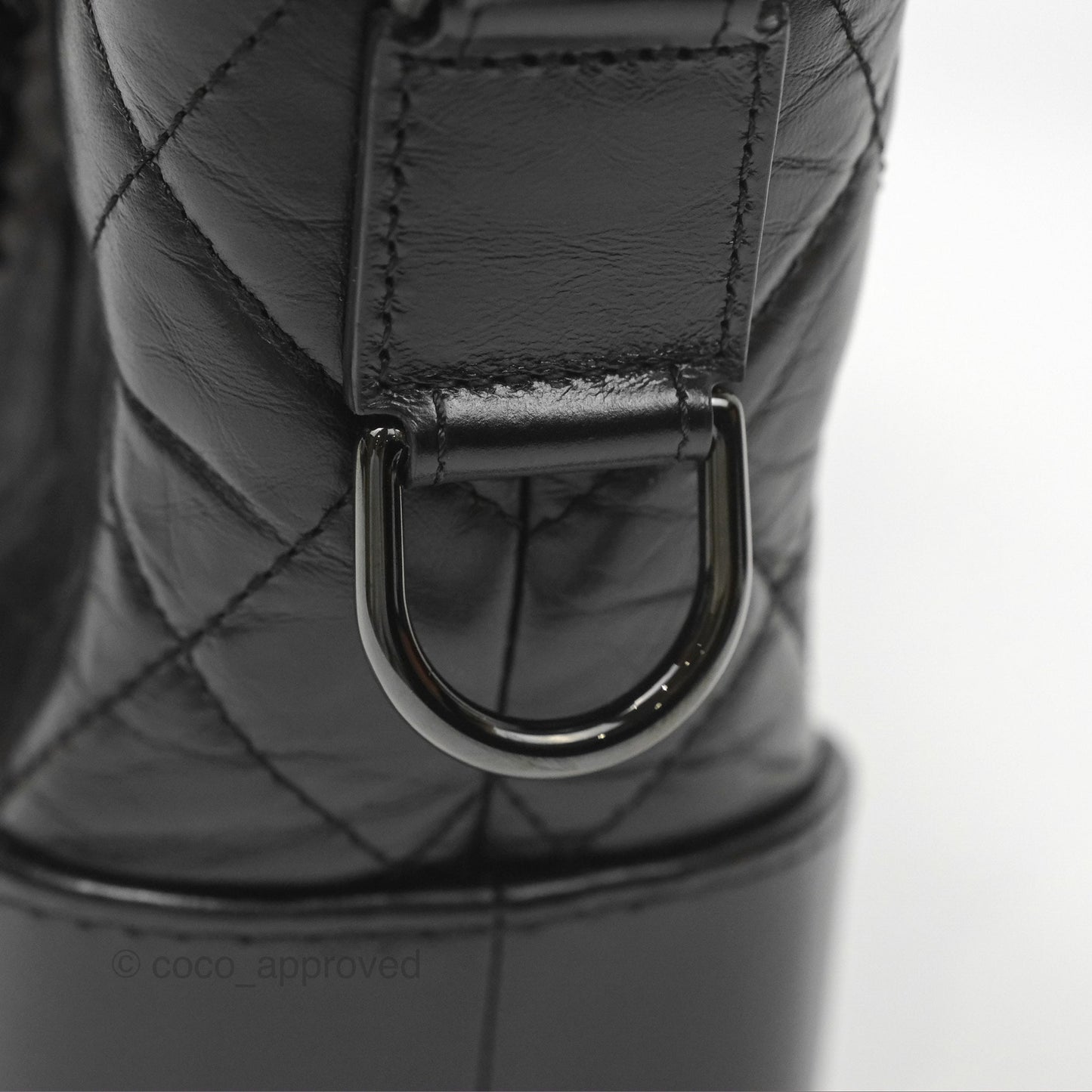 Chanel Small Gabrielle Hobo Quilted So Black Aged Calfskin