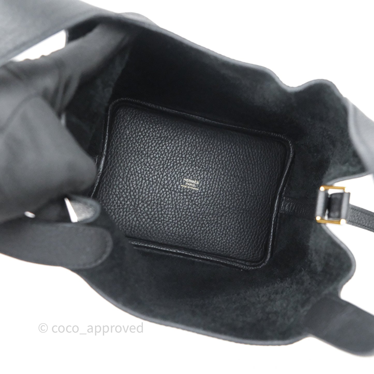 Hermès Picotin 18 Black Noir 89 Clemence Gold Hardware